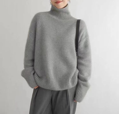 Pull en cachemire à col roulé pour femme